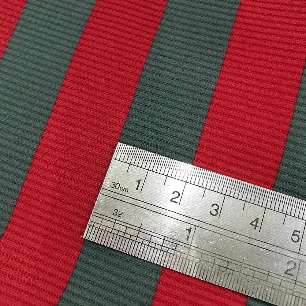 Red & Green Rib Fabric