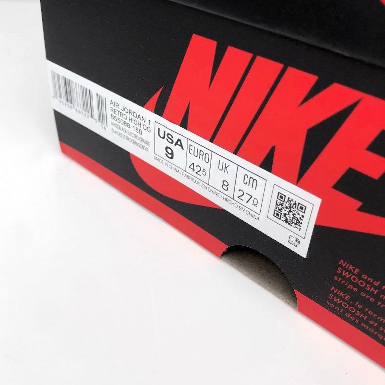 Nike Air Jordan 1 Retro High OG Electro Orange - US9